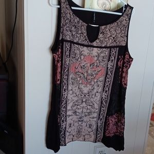 Cute tank top 2x black&pink
